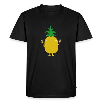 pineapple - Men's Premium Organic T-Shirt - black - Front - Nico (187cm)
