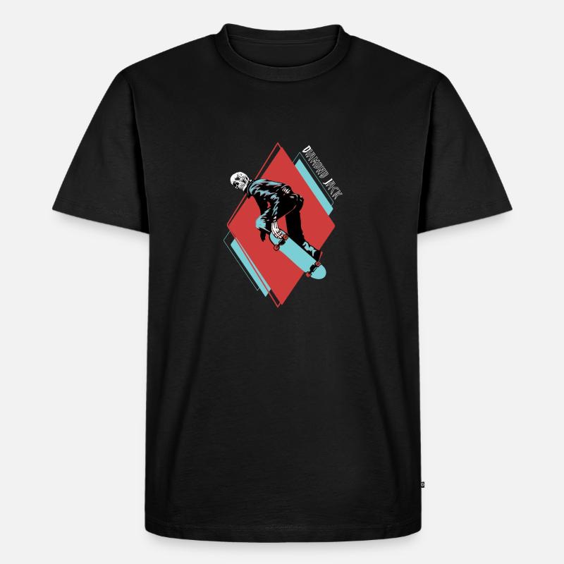 Diamond Jack - Männer Premium Bio T-Shirt - Schwarz