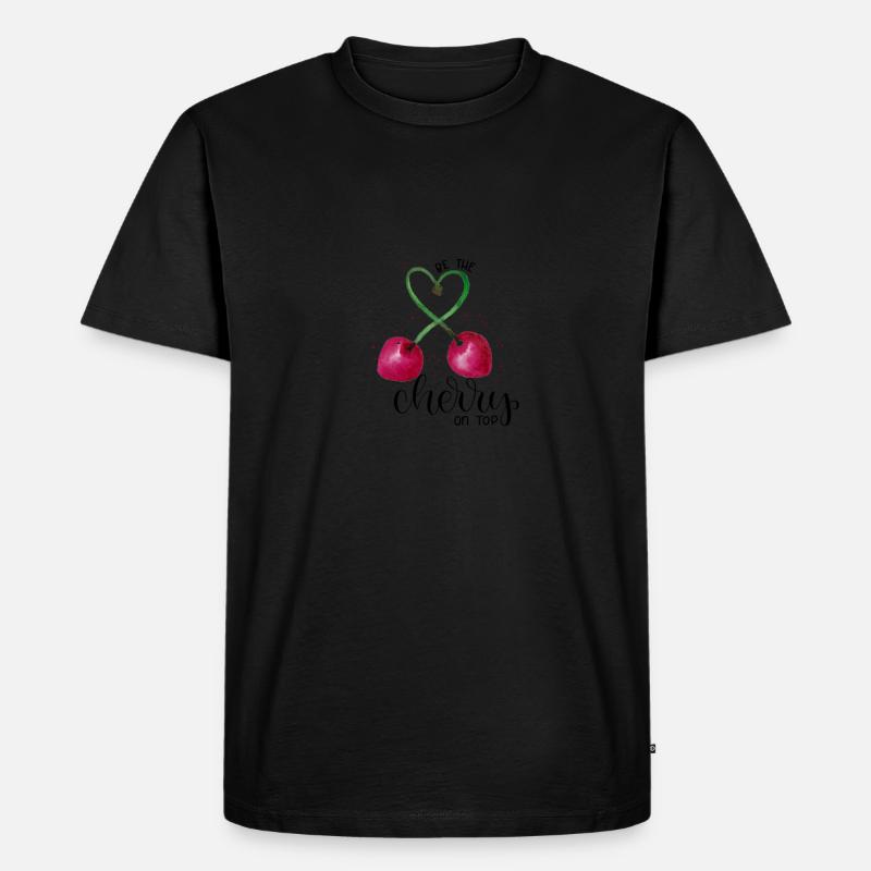 cherry on top - Männer Premium Bio T-Shirt - Schwarz