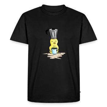 Amour du café - T-shirt Premium bio Homme - noir - Devant - Nico (187cm)