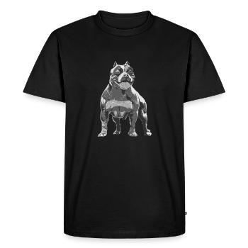 American Bully Lover Gift Dog Owner - Men's Premium Organic T-Shirt - black - Front - Nico (187cm)