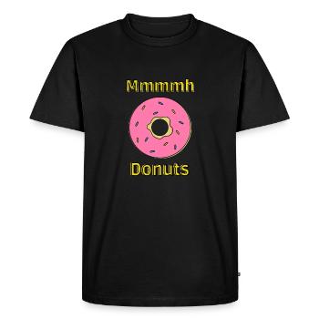 Donuts - T-shirt Premium bio Homme - noir - Devant - Nico (187cm)