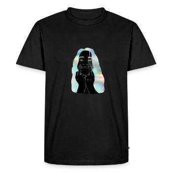 Doigt sourire - T-shirt Premium bio Homme - noir - Devant - Nico (187cm)