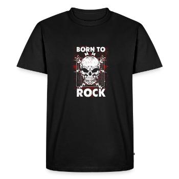 Rock Music - Born To Rock - Men's Premium Organic T-Shirt - black - Front - Nico (187cm)