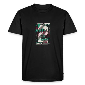 Push out your self - T-shirt Premium bio Homme - noir - Devant - Nico (187cm)