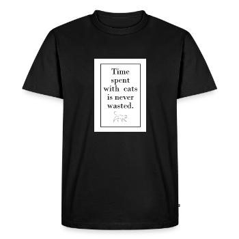 time spent with cats - Men's Premium Organic T-Shirt - black - Front - Nico (187cm)