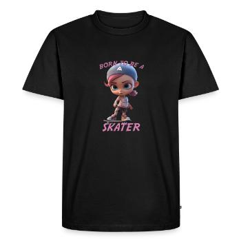 Born To Be A Skater (Girl) - Men's Premium Organic T-Shirt - black - Front - Nico (187cm)