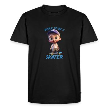 Born To Be A Skater (Boy) - Men's Premium Organic T-Shirt - black - Front - Nico (187cm)