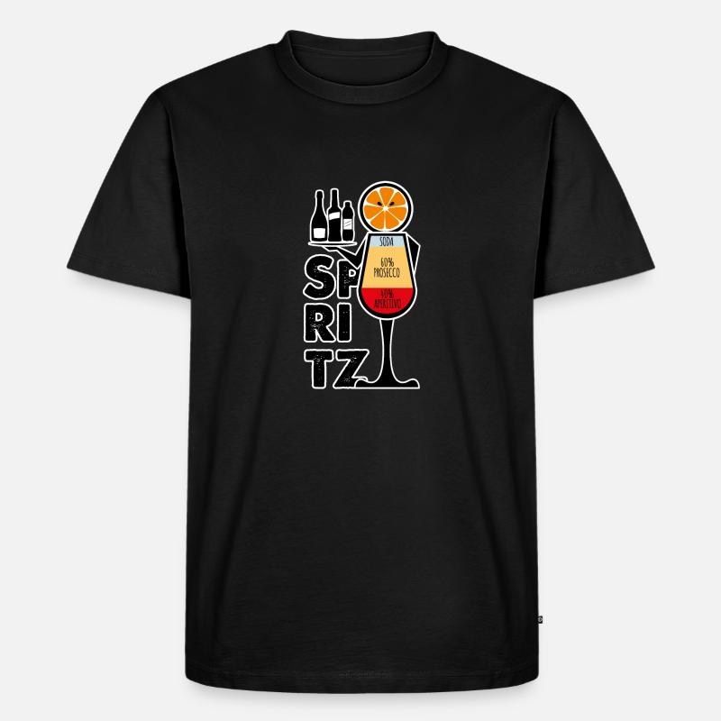 Kellner? Ein Spritz! - Männer Premium Bio T-Shirt - Schwarz
