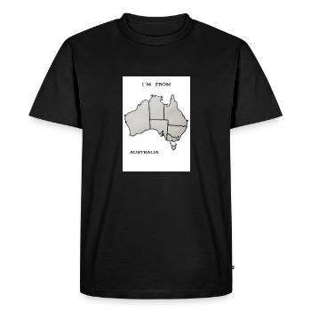 I'm from Australia slogan - Men's Premium Organic T-Shirt - black - Front - Nico (187cm)