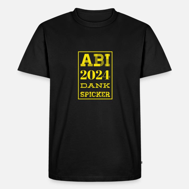 Abi 2024 Sprüche - Männer Premium Bio T-Shirt - Schwarz