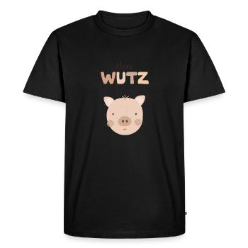 Petit Cochon beige - T-shirt Premium bio Homme - noir - Devant - Nico (187cm)