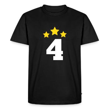 4 Year Star - 4th Anniversary Gift - Men's Premium Organic T-Shirt - black - Front - Nico (187cm)