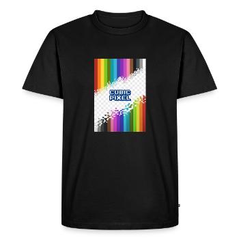 Pixels cubes - T-shirt Premium bio Homme - noir - Devant - Nico (187cm)