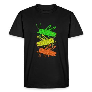 Grasshopper - Men's Premium Organic T-Shirt - black - Front - Nico (187cm)