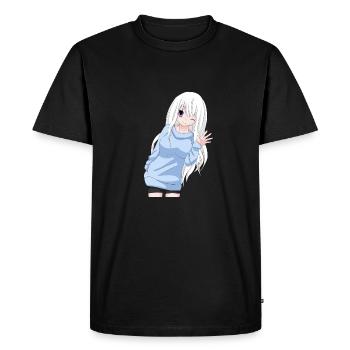 Anime Girl agitant - T-shirt Premium bio Homme - noir - Devant - Nico (187cm)
