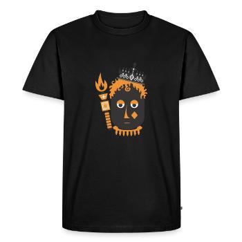 roi - T-shirt Premium bio Homme - noir - Devant - Nico (187cm)