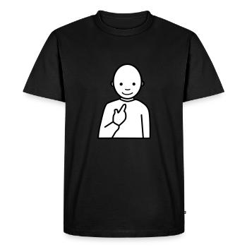 Meme - Drôle, drôle homme - T-shirt Premium bio Homme - noir - Devant - Nico (187cm)