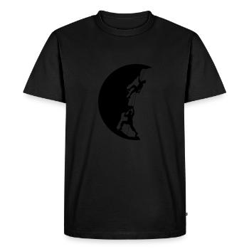 circle night moon sun evening team couple 2 friends l - Men's Premium Organic T-Shirt - black - Front - Nico (187cm)