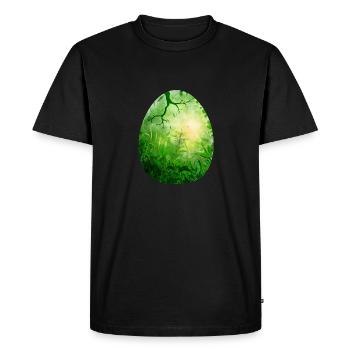 Oeuf de dragon vert - T-shirt Premium bio Homme - noir - Devant - Nico (187cm)