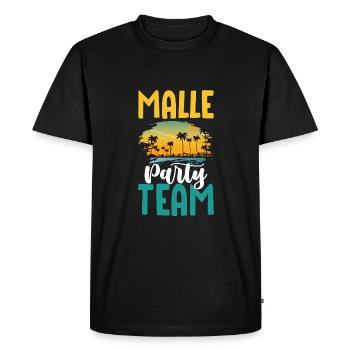 L’équipe Malle Party - T-shirt Premium bio Homme - noir - Devant - Nico (187cm)