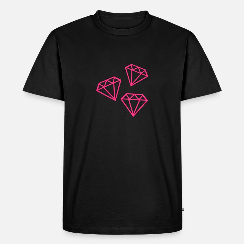 Diamanten - Männer Premium Bio T-Shirt - Schwarz