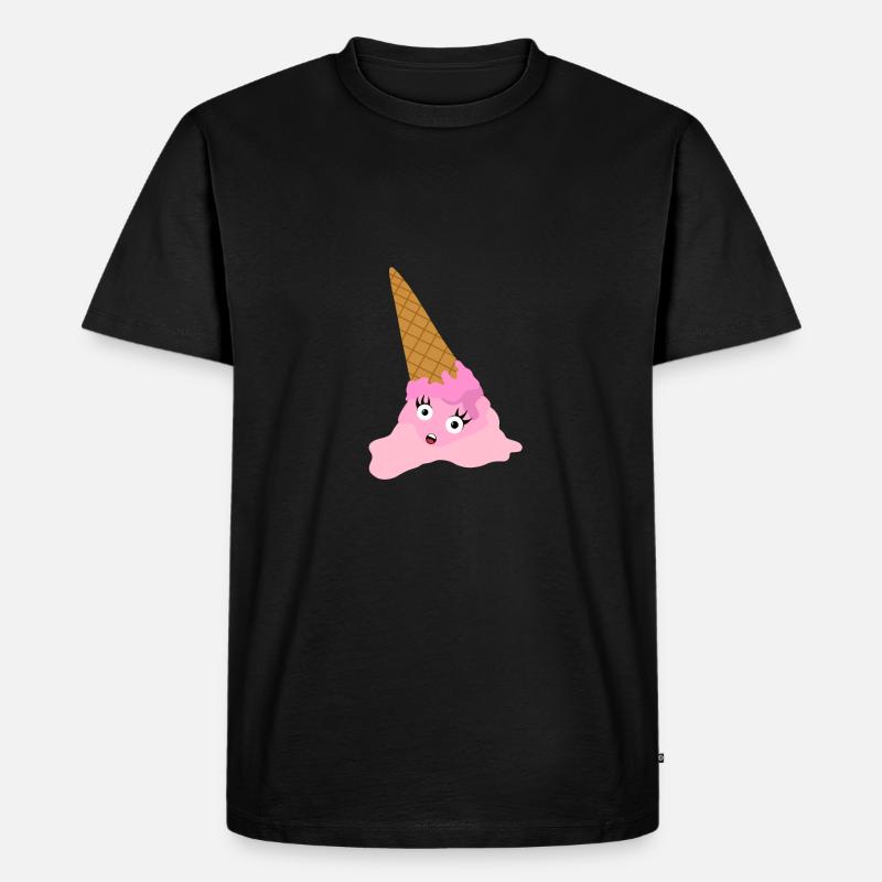 Geschmolzenes Eis - Männer Premium Bio T-Shirt - Schwarz