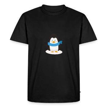 Cute penguin - cute motive - children's gift - Men's Premium Organic T-Shirt - black - Front - Nico (187cm)