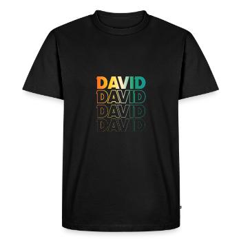 David - T-shirt Premium bio Homme - noir - Devant - Nico (187cm)