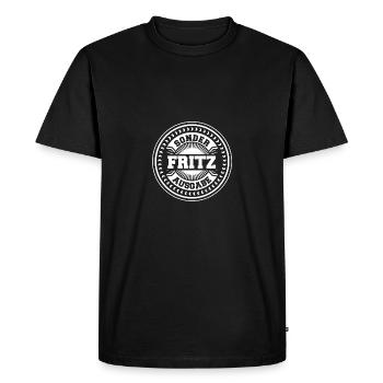 Fritz - Men's Premium Organic T-Shirt - black - Front - Nico (187cm)
