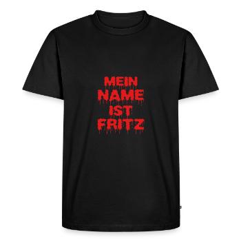 Fritz - Men's Premium Organic T-Shirt - black - Front - Nico (187cm)