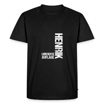 Henrik - T-shirt Premium bio Homme - noir - Devant - Nico (187cm)