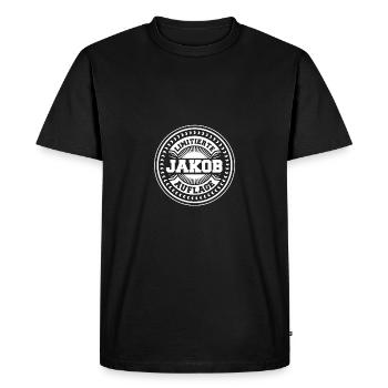 Jacob - T-shirt Premium bio Homme - noir - Devant - Nico (187cm)
