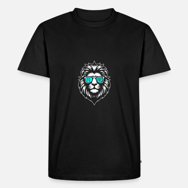 Löwe Klaus - Männer Premium Bio T-Shirt - Schwarz