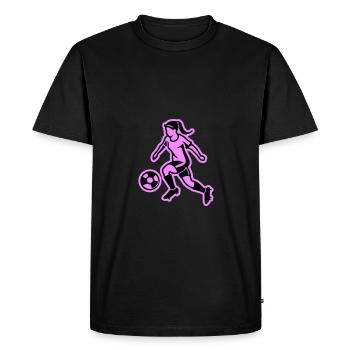 Soccer Femme Soccer Femme - T-shirt Premium bio Homme - noir - Devant - Nico (187cm)