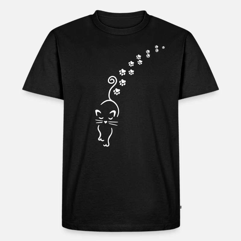 catwalk cat - Männer Premium Bio T-Shirt - Schwarz