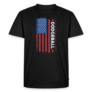 Ballon chasseur Sport Us Flag - T-shirt Premium bio Homme - noir - Devant - Nico (187cm)