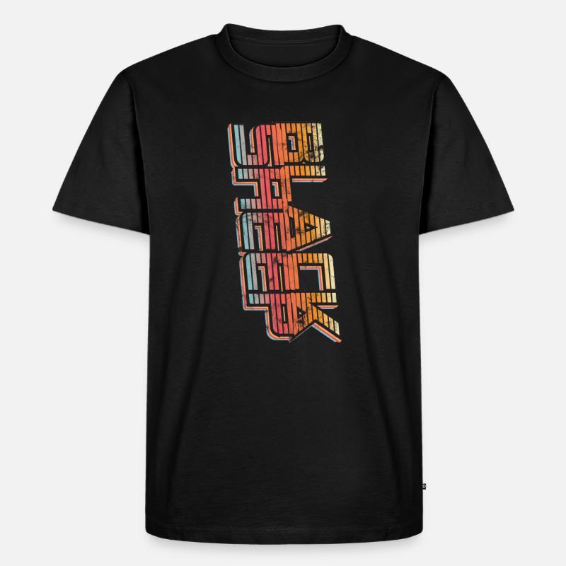Black Sheep Retro - Männer Premium Bio T-Shirt - Schwarz