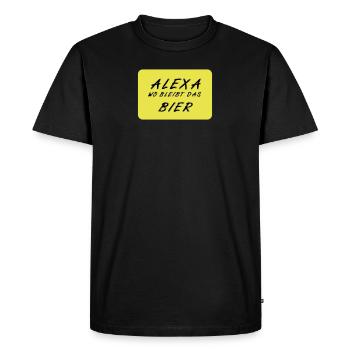 beer - Men's Premium Organic T-Shirt - black - Front - Nico (187cm)
