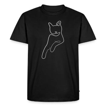 chat - T-shirt Premium bio Homme - noir - Devant - Nico (187cm)