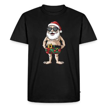Santa Claus Holiday Santa - Men's Premium Organic T-Shirt - black - Front - Nico (187cm)