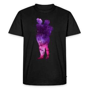 couple - Men's Premium Organic T-Shirt - black - Front - Nico (187cm)