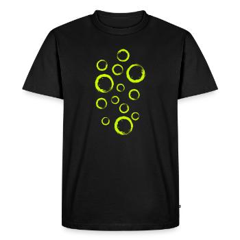 Many circles design vector water bubbles - Men's Premium Organic T-Shirt - black - Front - Nico (187cm)