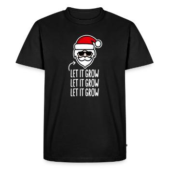 Laissez-le grandir Noël Père Noël barbe hipster - T-shirt Premium bio Homme - noir - Devant - Nico (187cm)