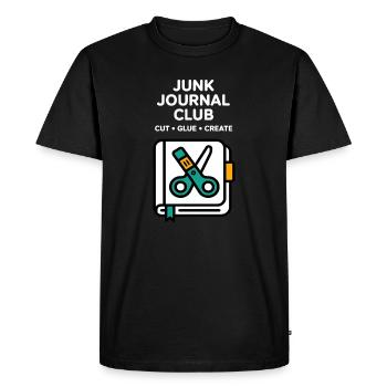 Crée de la colle coupée du Junk Journal Club - T-shirt Premium bio Homme - noir - Devant - Nico (187cm)
