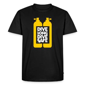 Dive Long Dive Safe - Diving Expert Scuba Diving - T-shirt Premium bio Homme - noir - Devant - Nico (187cm)