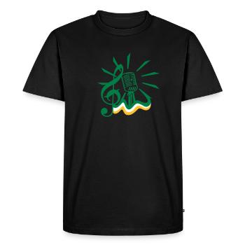 clef et micro / clef 'n mic (3c) - T-shirt Premium bio Homme - noir - Devant - Nico (187cm)