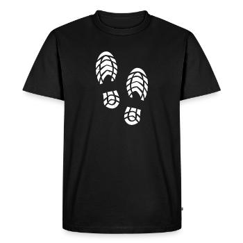 Shoe prints footprints steps icon icon - Men's Premium Organic T-Shirt - black - Front - Nico (187cm)