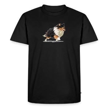 Cute Sheltie Shetland Shetland Sheepdog Agility Chiens Sport - T-shirt Premium bio Homme - noir - Devant - Nico (187cm)