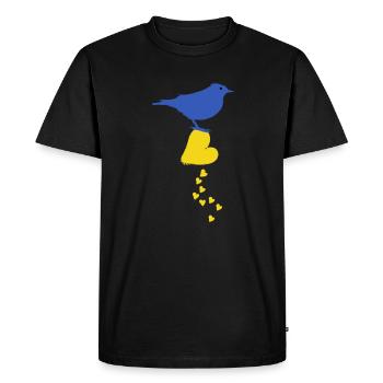 Ukraine paix kiev se tient avec ukraine mariupol - T-shirt Premium bio Homme - noir - Devant - Nico (187cm)